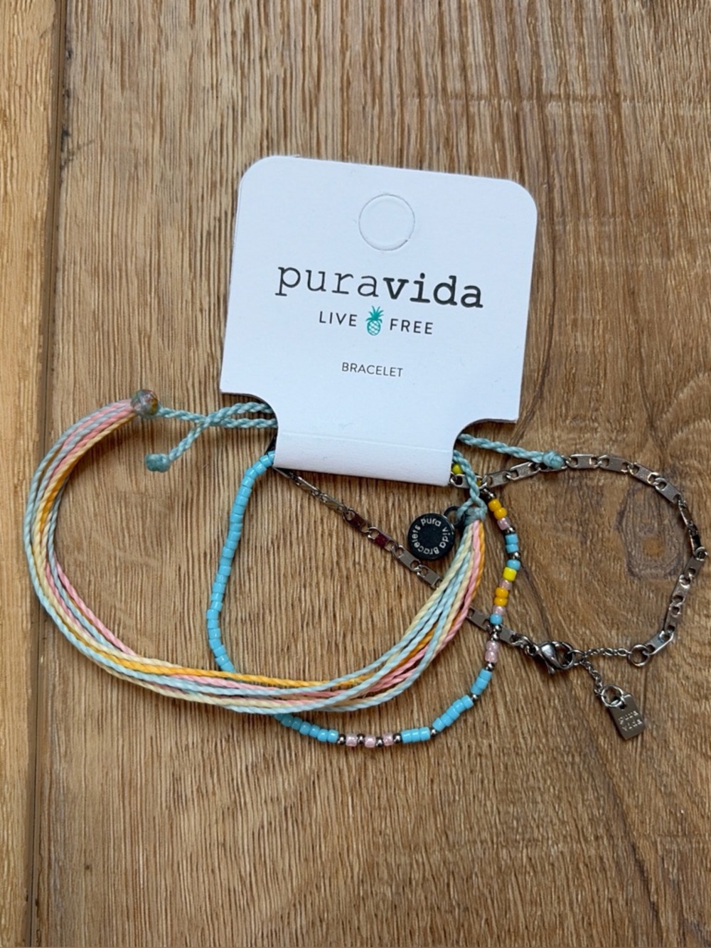 Pura Vida Pastel Multicolor & Turquoise Layered Bracelet Set